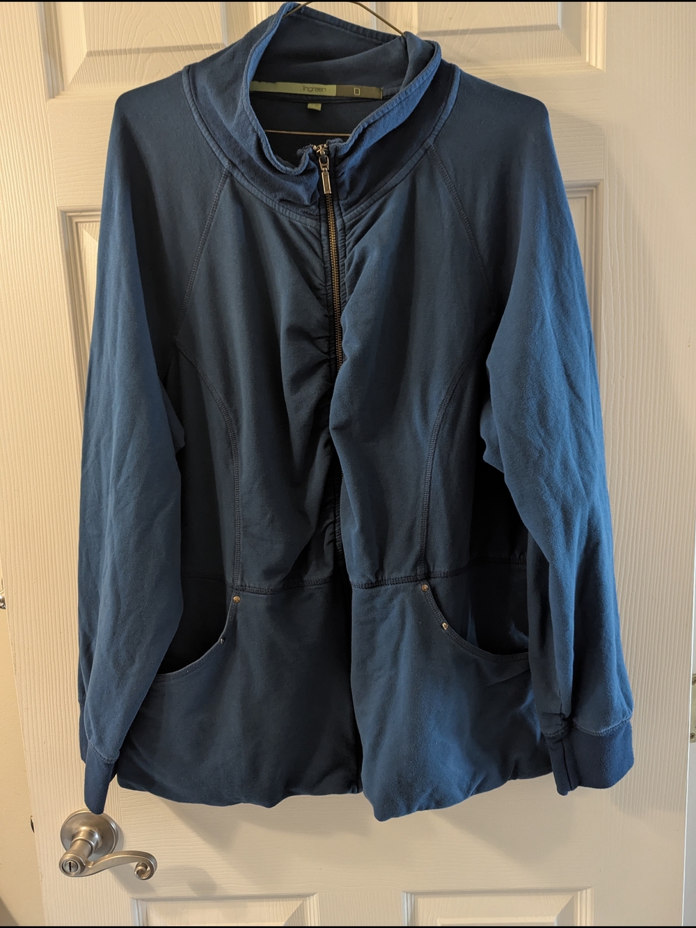 Blue Zip-Front Lightweight Jacket